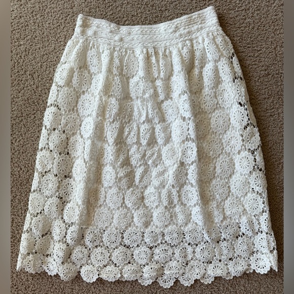 Studio West White Embellished A-Line Skirt - Picture 1 of 9